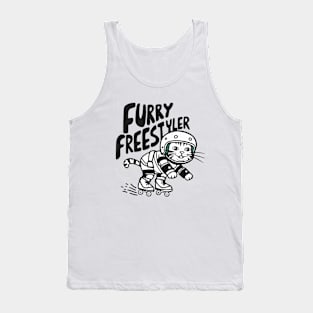 Cute Cat Rollerblading Summer Gift Tank Top